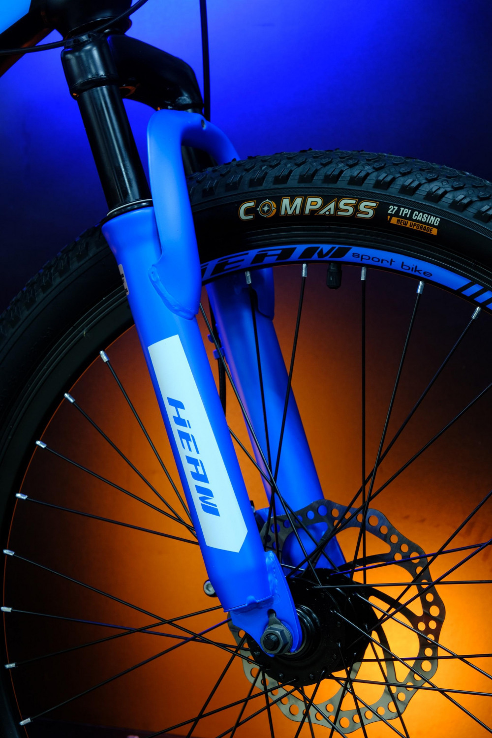 Heam First 247 Матовый Чёрный/Оранжевый/Синий