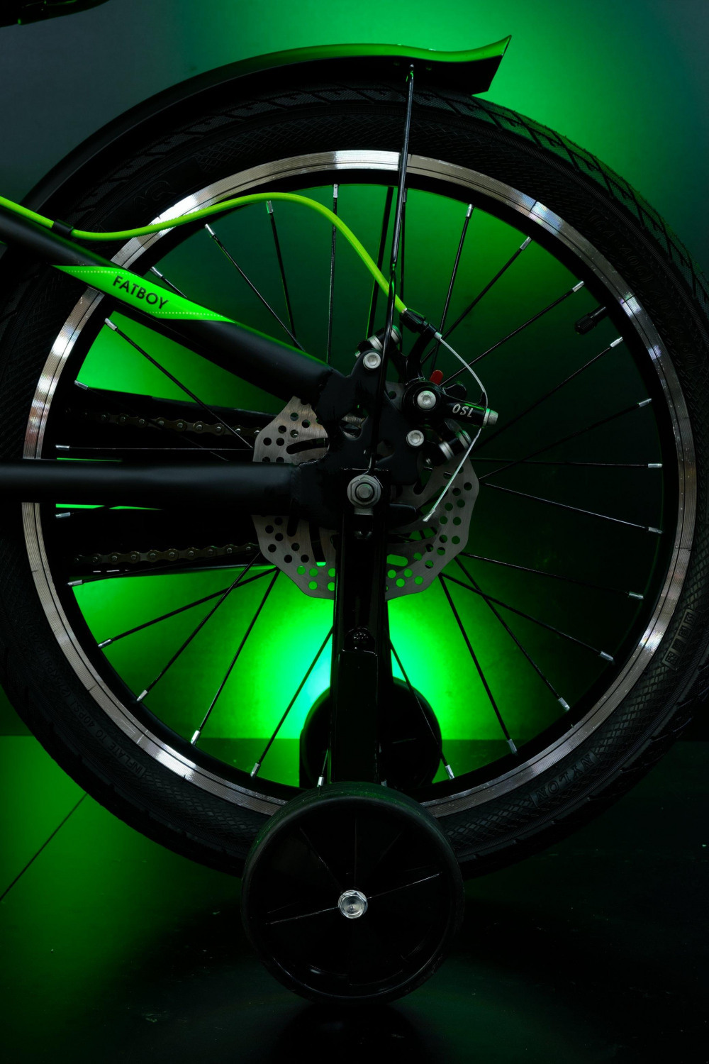 HEAM 20 FATBOY Disk Матовый Чёрный/Зелёный
