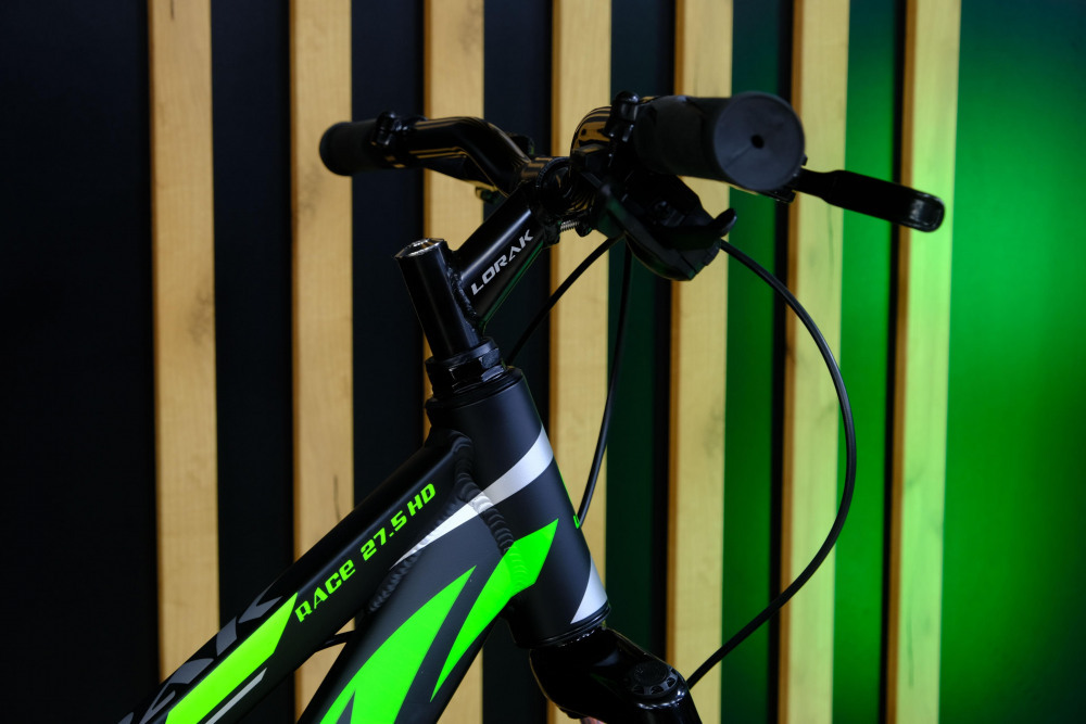 LORAK RACE 27,5 HD Матовый Чёрный/Зелёный